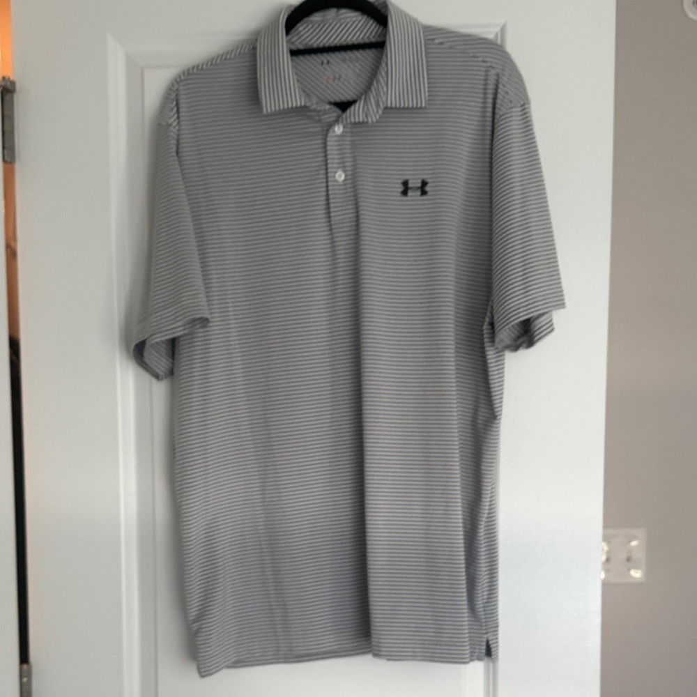 Under Armour Men's Striped Polo Shirt - Gray